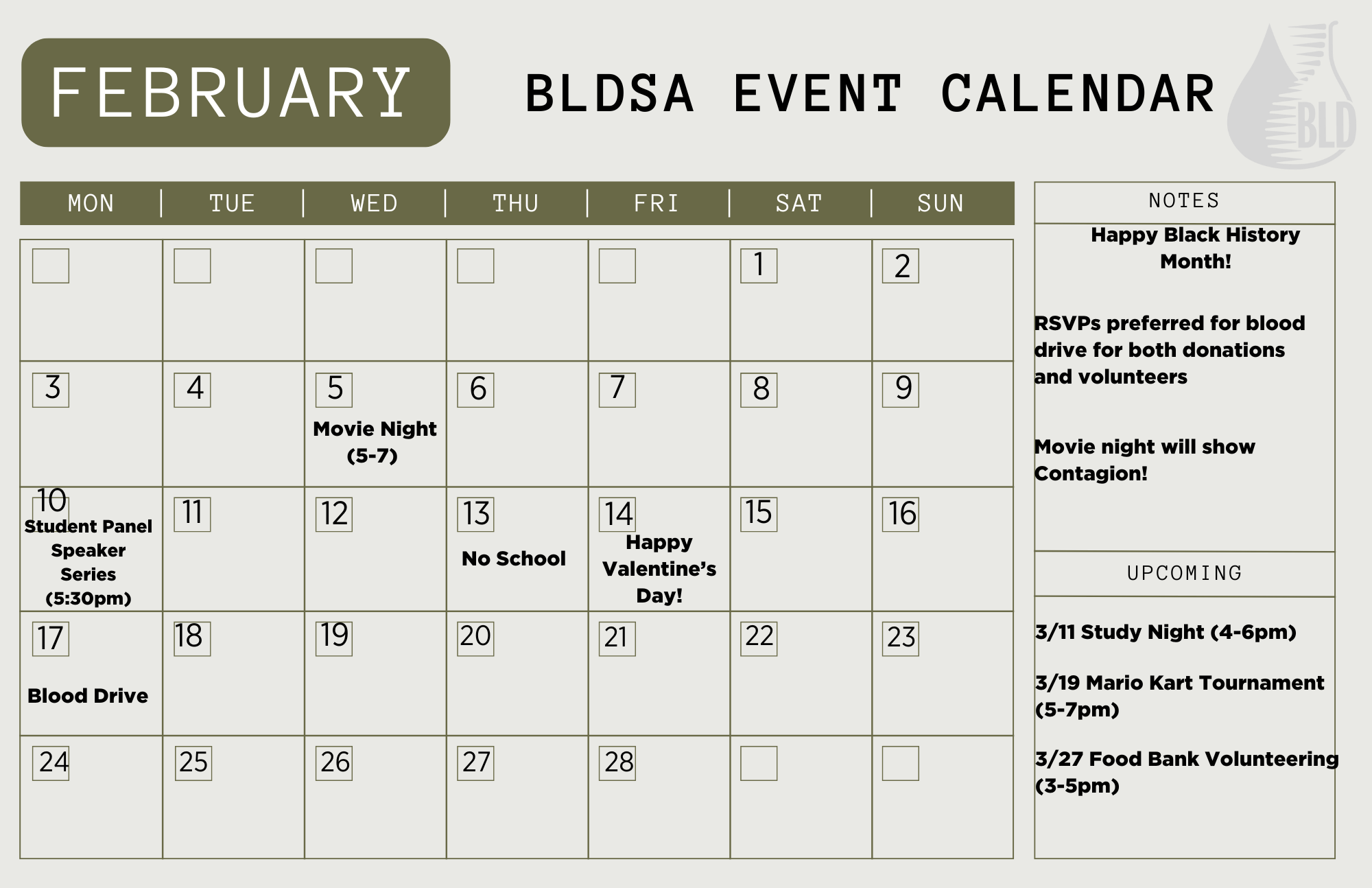 February 2025 Event Calendar