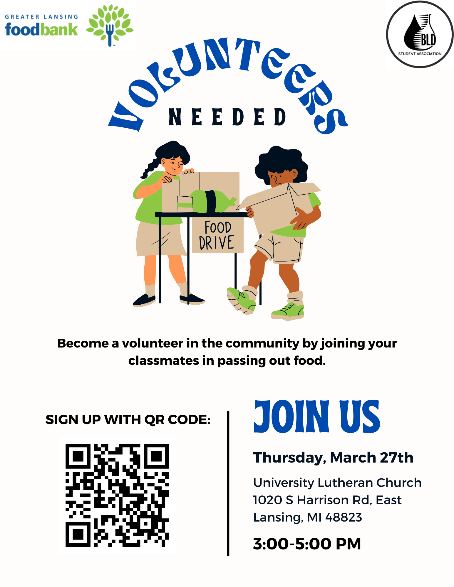 Food Bank Volunteers Needed