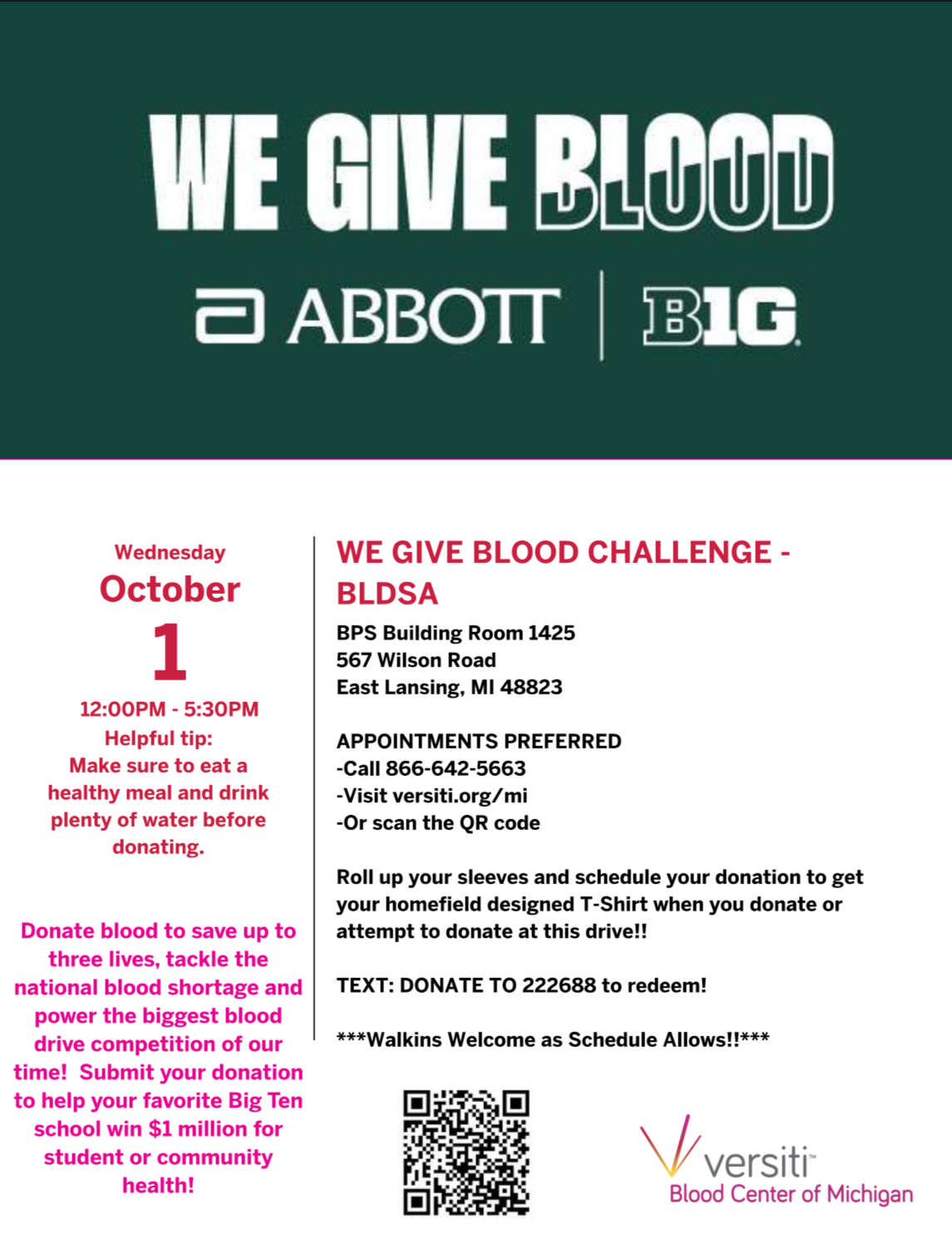 BLDSA Blood Drive Flyer