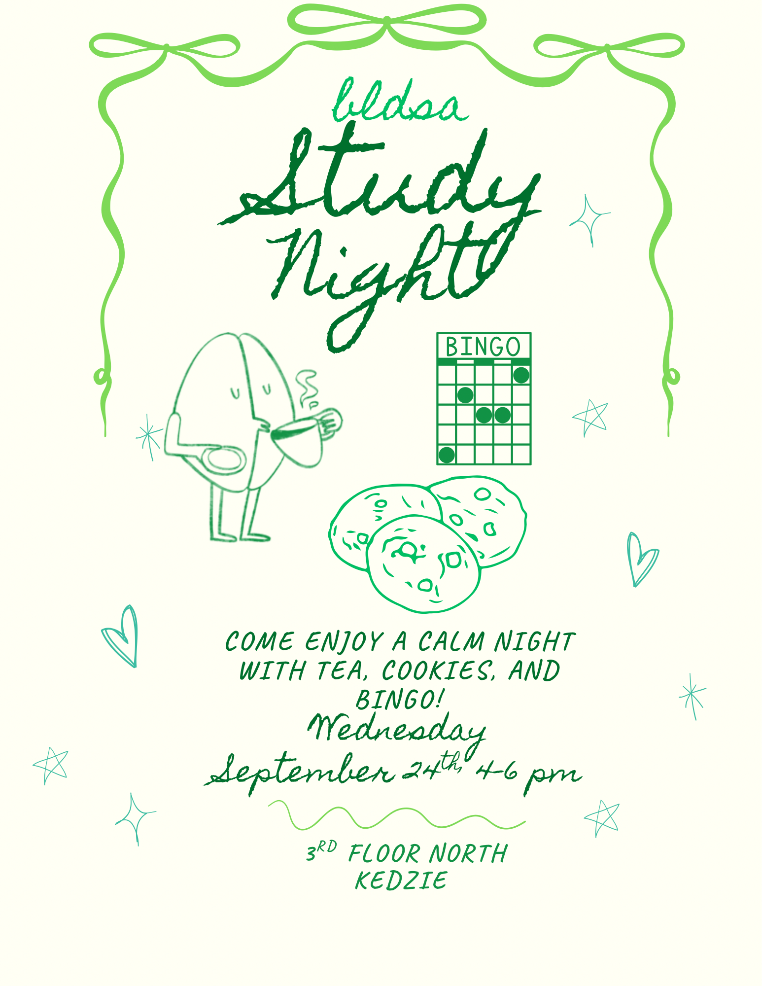 BLDSA Study Night Flyer